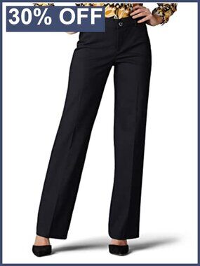 Women's Ultra Lux Comfort Flex Motion Trouser Pant Regular Fit Mid Rise